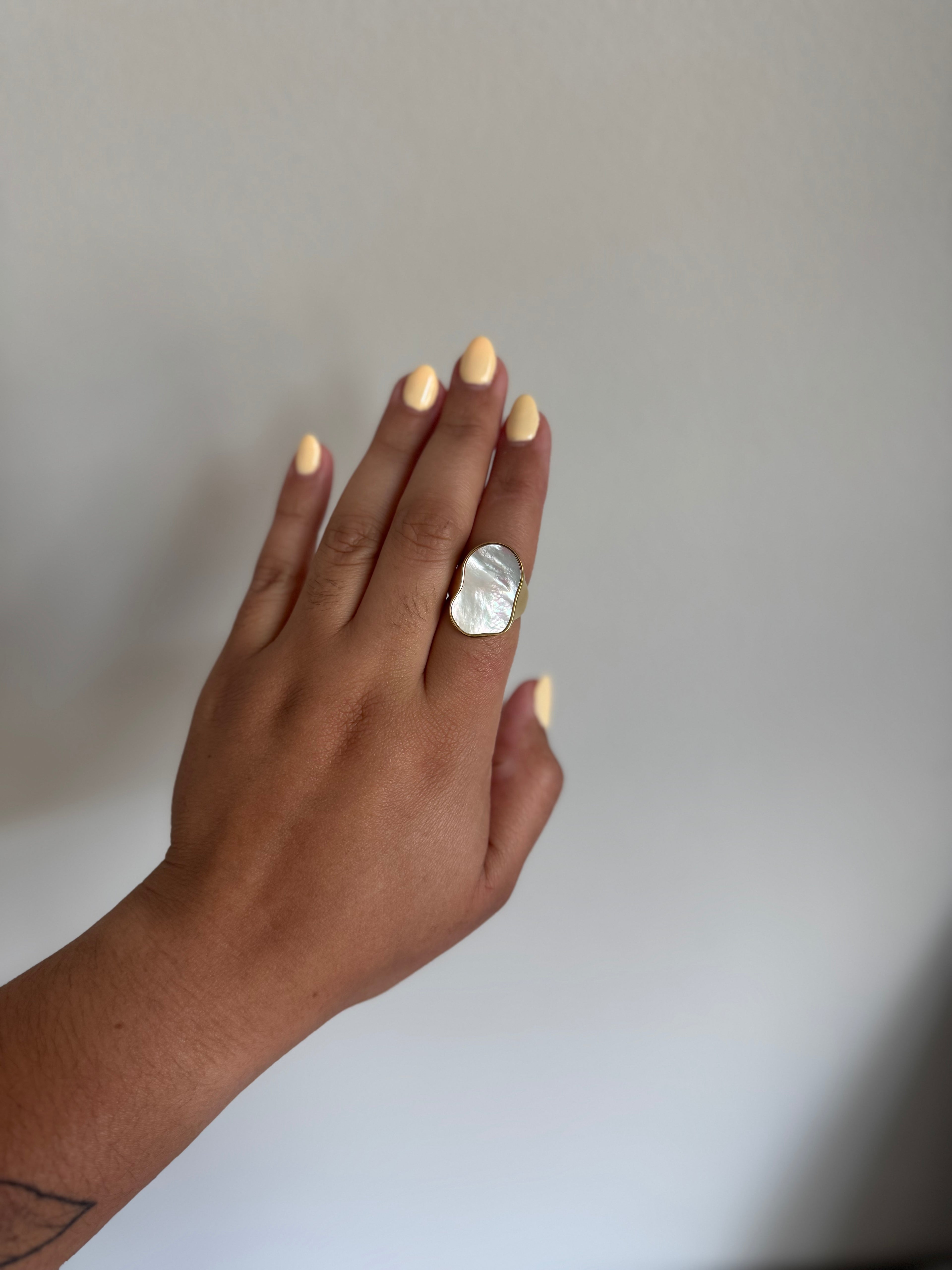Pearl patch adjustable ring