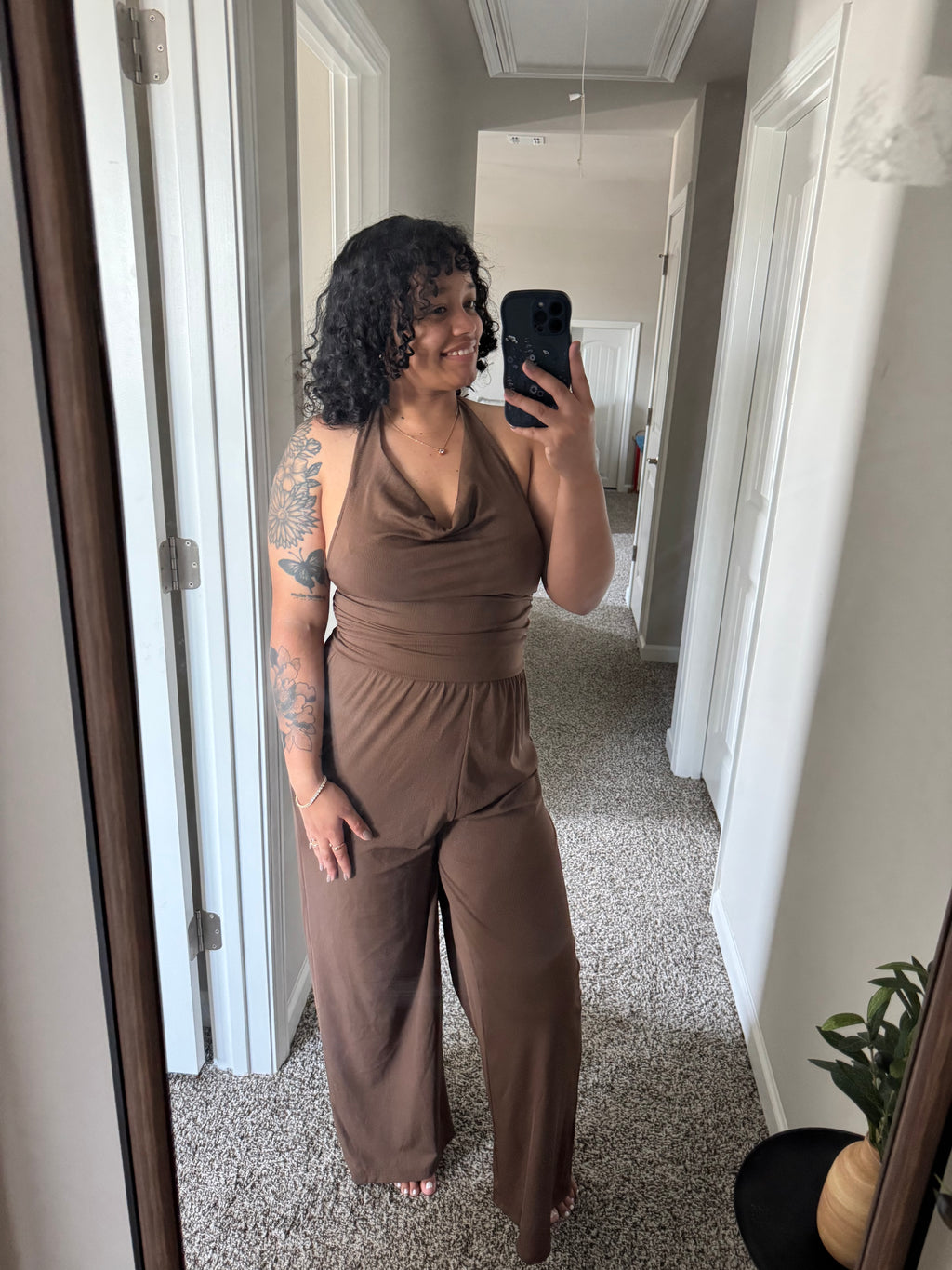 Marrón jumpsuit