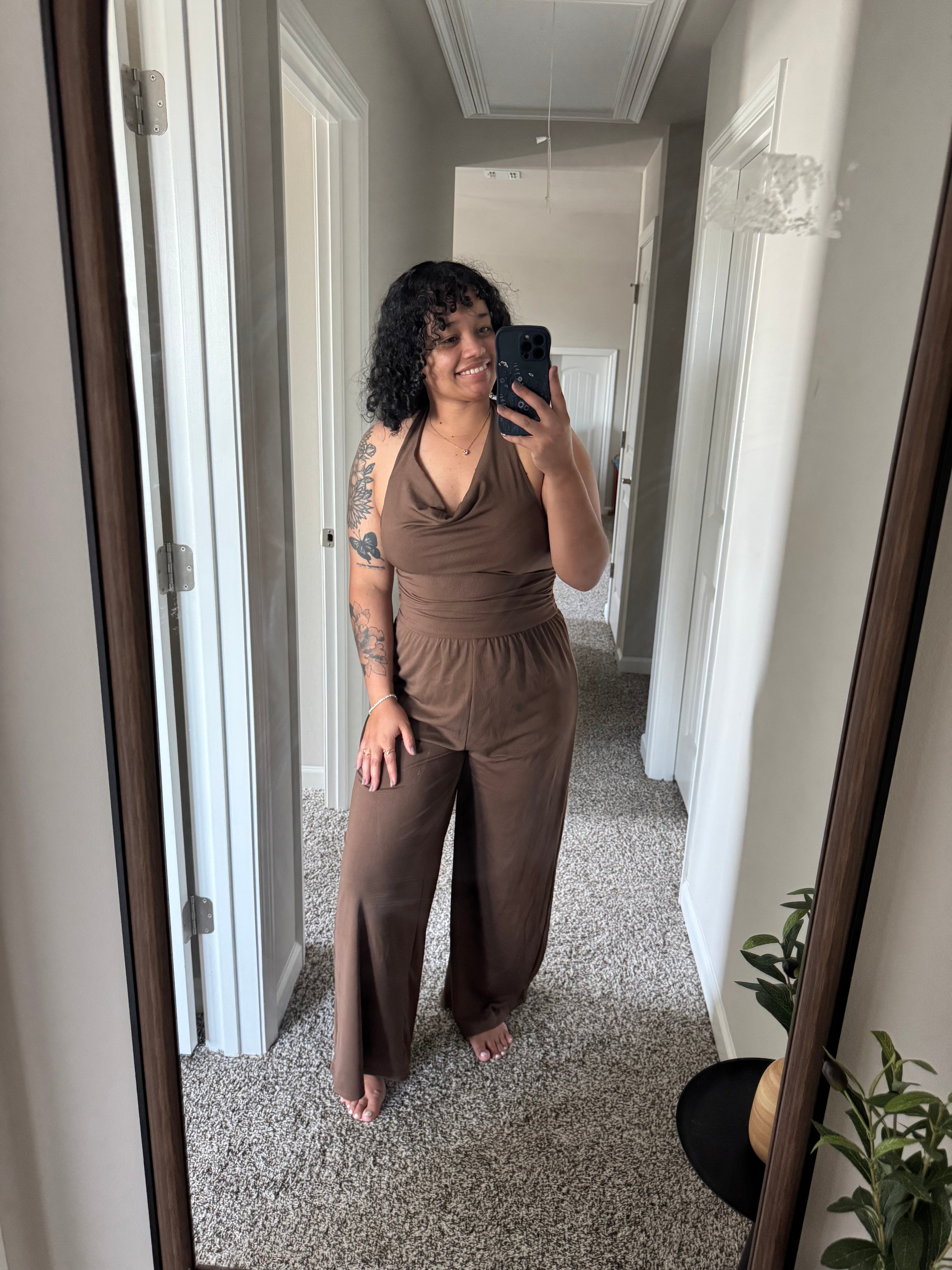 Marrón jumpsuit