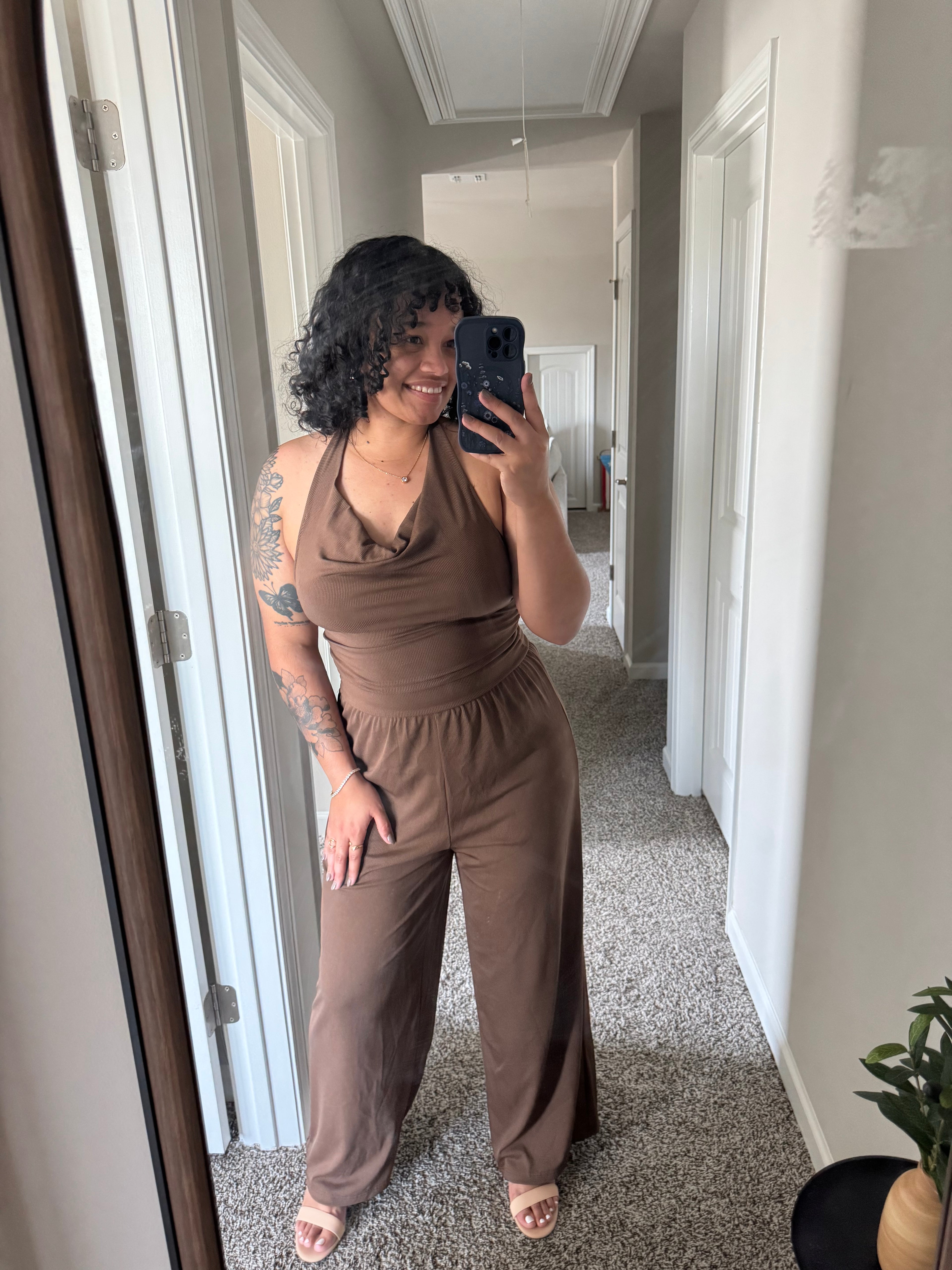 Marrón jumpsuit
