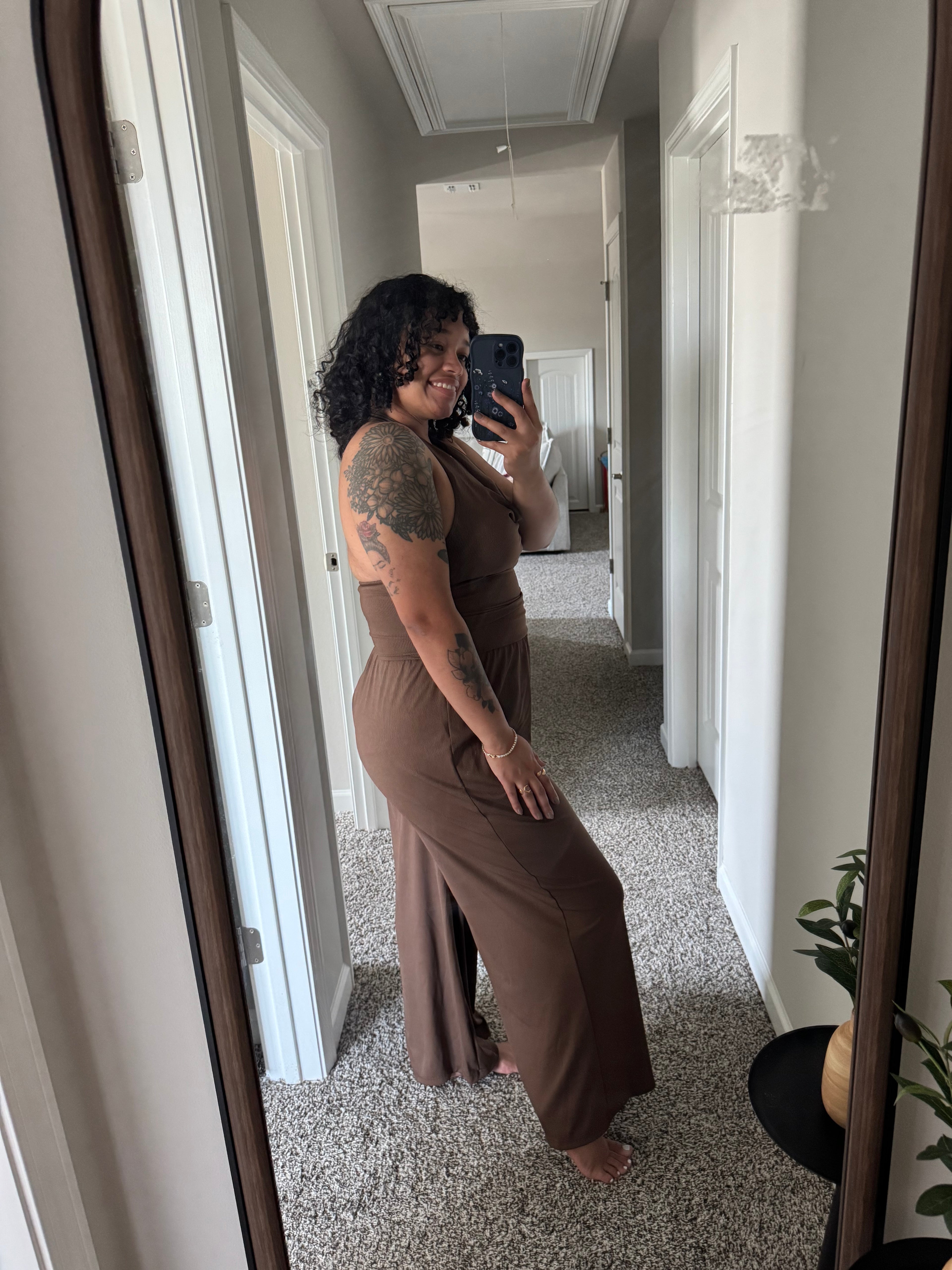 Marrón jumpsuit
